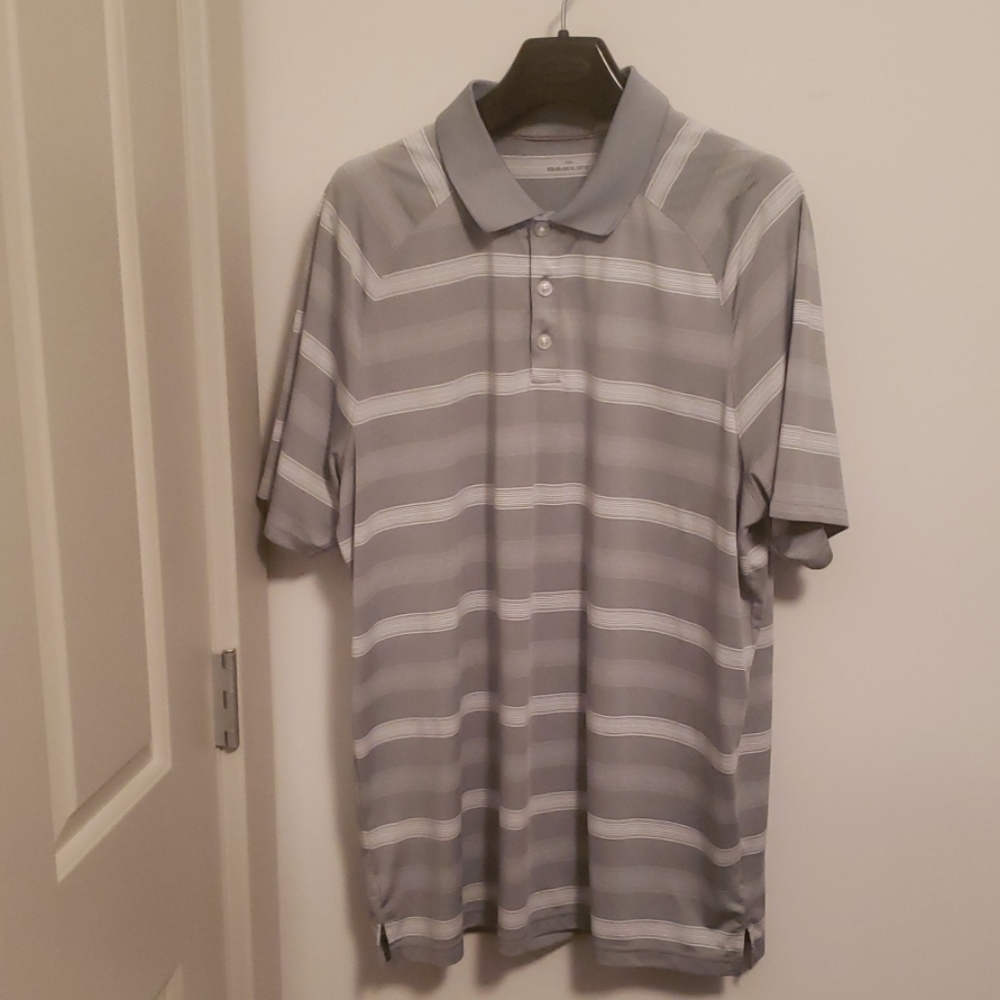 OAKLEY Hydrolix Mens Striped Polo Golf Shirt